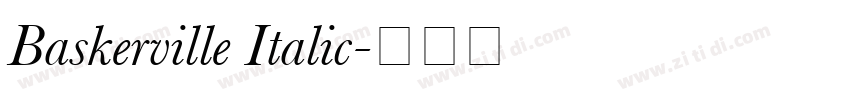 Baskerville Italic字体转换